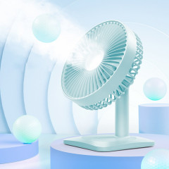 Ventilateur électrique de bureau muet de chargement USB réglable N11, avec contrôle à 3 vitesses (bleu ciel)