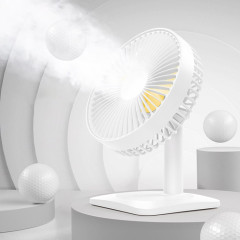 Ventilateur électrique de bureau muet de chargement USB réglable N11, avec contrôle à 3 vitesses (blanc)