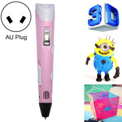 Stylo d'impression 3D à main, prise AU (rose)