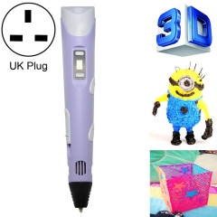 Stylo d'impression 3D à main, prise britannique (violet)