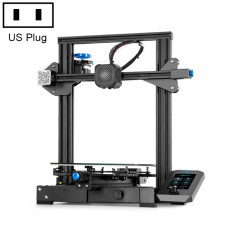 CREALITY Ender-3 V2 Craborundom Glass Platform Imprimante 3D DIY ultra-silencieuse, taille d'impression: 22 x 22 x 25 cm, prise américaine