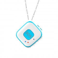 V28 Collier Style GSM Mini LBS WiFi AGPS Tracker SOS Communicateur (Bleu)