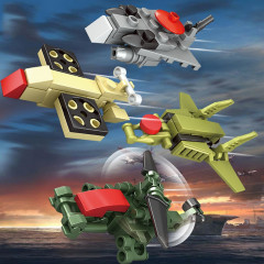 8 en 1 KAZI Field Forces Enfants DIY Lumières Assemblées Blocs de Construction Éducatifs Intelligence Jouet