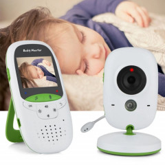 VB602 Moniteur pour bébé avec caméra de surveillance sans fil à affichage à cristaux liquides de 2,4 pouces à cristaux liquides, 2,4 GHz, Prise en charge de la conversation en arrière, Vision nocturne (Blanc)