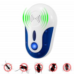 4W électronique ultrasonique anti moustique rat Mouse cafard insecte antiparasitaire répulsif, US Plug, AC 90-250 V (blanc + bleu)
