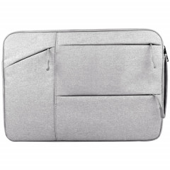 Universel poches multiples portables wearable Oxford tissu doux portable portable Business Tablet Bag, pour 15,6 pouces et ci-dessous Macbook, Samsung, Lenovo, Sony, DELL Alienware, CHUWI, ASUS, HP (gris clair)