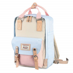 Mode sac à dos de voyage décontracté pour ordinateur portable sac étudiant avec poignée, taille: 38 * 28 * 15cm (rose + bleu)