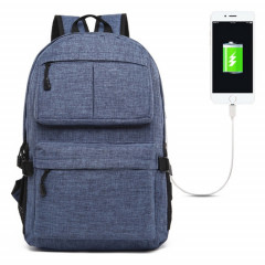 Sac à dos pour ordinateur portable universel multifonctions en tissu Oxford avec sac à dos avec port de chargement USB externe, taille: 46x32x12cm, pour Macbook de 15,6 pouces et moins, Samsung, Lenovo, Sony, Alienware