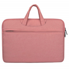 Sac à bandoulière portatif Zipper épaule respirant résistant à l'usure, pour 14 pouces et ci-dessous Macbook, Samsung, Lenovo, Sony, DELL Alienware, CHUWI, ASUS, HP (rose)