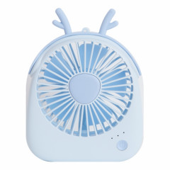 WT-F14 Mini-ventilateur portatif de 1 200 mAh en forme de cerf avec contrôle de 3 vitesses (bleu)