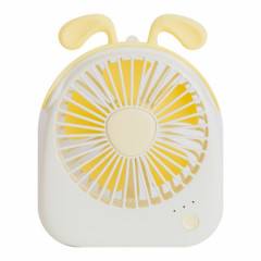 WT-F14 Mini ventilateur portatif à forme de chien de 1200 mAh avec contrôle de 3 vitesses (Blanc)