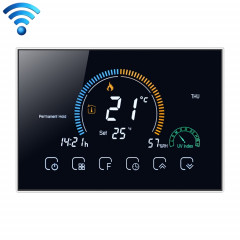 BHT-8000-GALW Contrôle du chauffage de l'eau Économie d'énergie et respectueux de l'environnement Smart Home Affichage négatif Écran LCD Thermostat d'ambiance rond avec WiFi (Noir)
