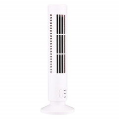 Ventilateur électrique USB de type tour Ventilateur de climatisation sans feuilles (blanc)
