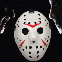 Masque de Jason épaissi cool Halloween Party (rouge + blanc)