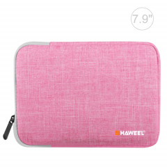 HAWEEL 7.9 pouces étui à manches Zipper porte-documents sac de transport, pour iPad mini 4 / iPad mini 3 / iPad mini 2 / iPad mini, Galaxy, Lenovo, Sony, Xiaomi, Huawei 7,9 pouces comprimés (rose)