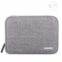 Housse de transport HAWEEL 9,7 pouces Sleeve Case Mallette, pour iPad 9,7 pouces / iPad Pro 9,7 pouces, Galaxy, Lenovo, Sony, Xiaomi, tablettes Huawei 9,7 pouces (gris)