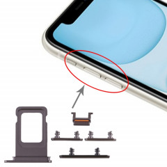 Plateau de la carte SIM + touche latérale pour iPhone 11 (noir)