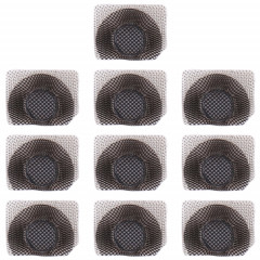 10 PCS Microphone / lampe de poche maille anti-poussière pour iPhone 11 Pro Max / 11 Pro / 11 (noir)