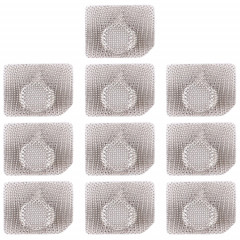 10 PCS Microphone / lampe de poche maille anti-poussière pour iPhone 11 Pro Max / 11 Pro / 11 (blanc)