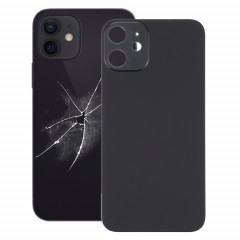 Couvercle de batterie arrière à grand trou de caméra de remplacement facile pour iPhone 12 (noir)