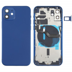 Couverture arrière de la batterie (avec touches latérales et plateau de carte et puissance + Volume Flex Câble et module de chargement sans fil) pour iPhone 12