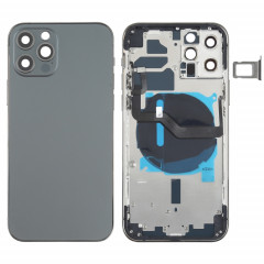 Couverture arrière de la batterie (avec touches latérales et plateau de carte et puissance + volume Flex Câble et module de chargement sans fil) pour iPhone 12 Pro