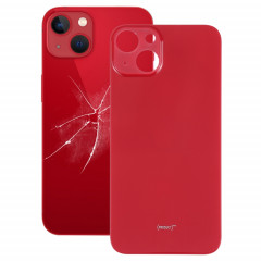 Remplacement facile Big Caméra Hole Housse de verre Housse de batterie pour iPhone 13 (rouge)