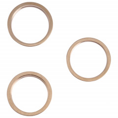 3 PCS Caméra arrière Verre Lentille en métal extérieur Protector Bague de cerceau pour iPhone 13 Pro (or)