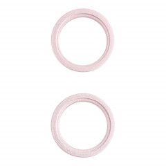 2 PCS Caméra arrière Verre Verre Métal Distributeurs à l'extérieur Bague de cerceau pour iPhone 13 Mini (or)