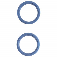 2 PCS Caméra arrière Verre Lentille en métal à l'extérieur Bague de cerceau pour iPhone 13 mini (bleu)