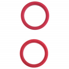 2 PCS Caméra arrière Verre Verre Métal Nettoyant Hoop Bague pour iPhone 13 Mini (rouge)