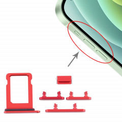 Plateau de la carte SIM + touches latérales pour iPhone 12 Mini (rouge)