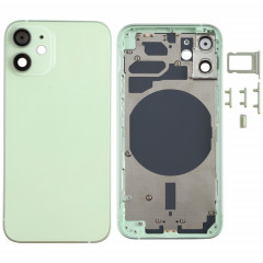 Couvercle de boîtier arrière avec plateau de carte SIM et lentille de caméra pour iPhone 12 mini (noir)