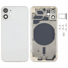 Couvercle de boîtier arrière avec plateau de carte SIM et lentille de caméra pour iPhone 12 mini (noir)