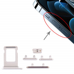 Plateau de la carte SIM + touches latérales pour iPhone 12 Pro Max (blanc)