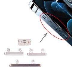 Bouton d'alimentation et bouton de contrôle du volume pour iPhone 12 Pro Max (argent)