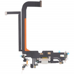 Pour iPhone 13 Pro Max câble flexible de port de charge (blanc)