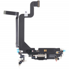Pour iPhone 14 Pro Max câble flexible de port de charge d'origine (noir)