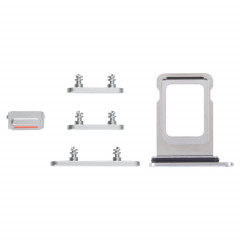 Plateau de carte SIM + plateau de carte SIM + touches latérales pour iPhone 14 Pro Max (Argent)