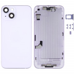 Coque arrière de batterie pour iPhone 14 avec cadre central/touches latérales (violet)