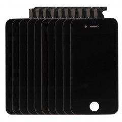 10 PCS iPartsAcheter 3 en 1 pour iPhone 4S (LCD + Frame + Touch Pad) Assembleur de numériseur (Noir)