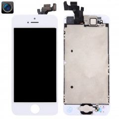 iPartsBuy 4 en 1 pour iPhone 5 (caméra frontale + LCD + cadre + pavé tactile) Assembleur de numériseur (blanc)