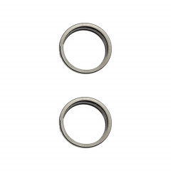 Pour iPhone 15 Pro / 15 Pro Max 3 pièces/ensemble lentille en verre de caméra arrière anneau de protection extérieur en métal (or)