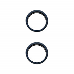 Pour iPhone 15 Pro / 15 Pro Max 3 pièces/ensemble lentille en verre de caméra arrière anneau de protection extérieur en métal (bleu)