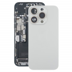 Pour iPhone 15 Pro Couvercle arrière de la batterie avec couvercle d'objectif d'appareil photo + aimant MagSafe (titane)