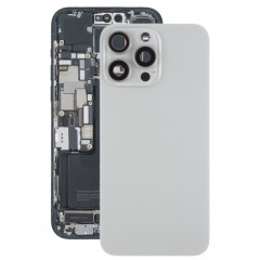 Pour iPhone 15 Pro Max Couvercle arrière de la batterie avec couvercle d'objectif d'appareil photo + aimant MagSafe (titane)