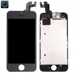 iPartsBuy 4 en 1 pour iPhone 5s (caméra frontale + LCD + cadre + pavé tactile) Assembleur de numériseur (noir)