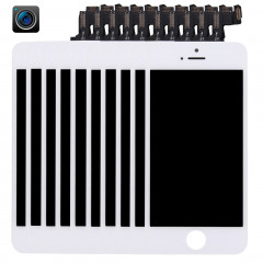 10 PCS iPartsAcheter 4 en 1 pour iPhone 5s (caméra frontale + LCD + cadre + pavé tactile) Assemblage de numériseur (blanc)