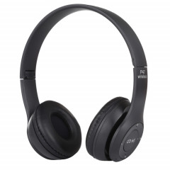 Casque Bluetooth sans fil pliable P47 avec prise audio 3,5 mm, prise en charge MP3 / FM / appel (noir)