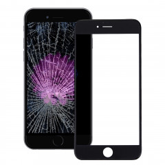 iPartsBuy pour l'écran avant de l'iPhone 6s en verre extérieur avec le cadre avant d'écran d'affichage à cristaux liquides et l'adhésif optiquement clair d'OCA (noir)